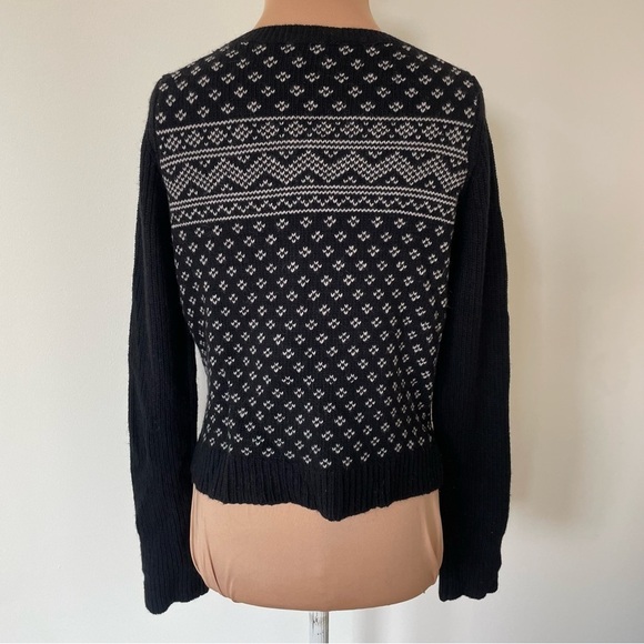 Theory Aralyn Fine Haven Cashmere Wool Blend Knit Pattern Sweater Size Small EUC - Picture 3 of 8